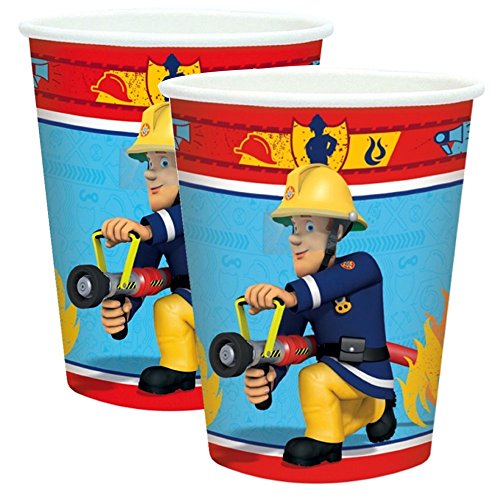 Feuerwehrmann Sam - Party Geburtstag Becher Trinkbecher 8 Stk.