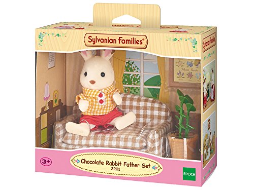 Imagen 3 de Sylvanian Families - Papá conejo chocolate con set de té (Epoch 2201)