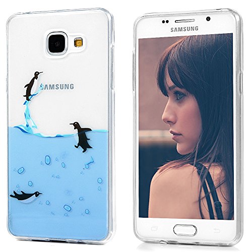 YOKIRIN A3 (2016) Hülle Samsung Galaxy A3 (2016 Version) Case Cover 3X Ultra Dünn Slim Fit Durchsichtig Transparent TPU Silikon Handytasche Handyhülle Painted Silikonhülle Etui Protective Backcover Schale Handycase Muster:Ananas + Pinguin +Macarons - 4