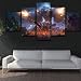Produktbild WEPAINT Leinwand Kunstdrucke Spiel Poster 5 Stücke Helden des Sturms Star Craft Heroes Malerei Hause Dekorative Wand Modulare Bilder, Rahmen, 40X60 40X80 40X100 cm