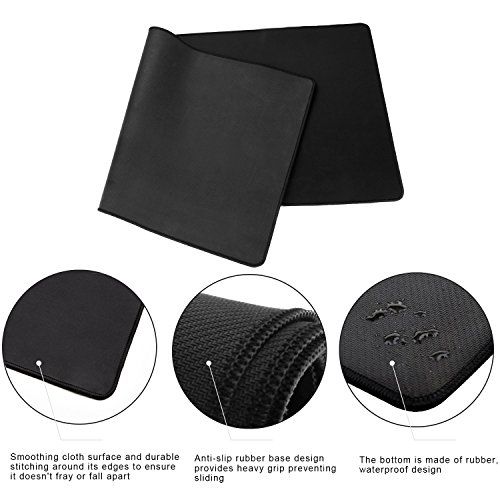 XL Gaming Mat Mauspad, CoJoie XL Gaming Mauspad Maus Mat – In den Maßen: 400x900x3mm – Rutschfeste Unterseite aus Gumm – Extended Performance Gaming Mauspad, Schwarz - 5