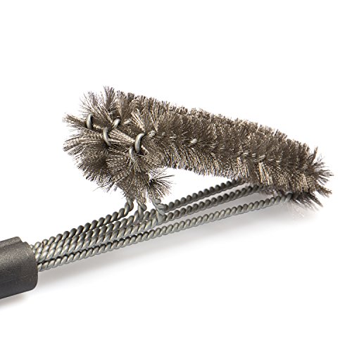 Rustler RS-0364 Grillbürste 2-er Set aus rostfreiem Edelstahl 53 und 30 cm, schwarz, 53 x 25 x 10 cm - 4