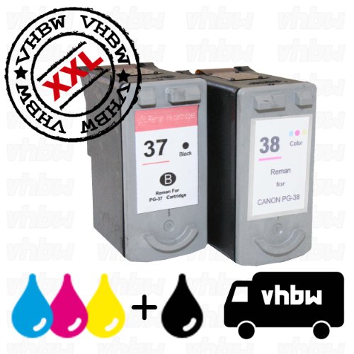 PACK AVANTAGEUX  recharge de cartouche encre noire et couleur compatible pour CANON PG-37  CL-38