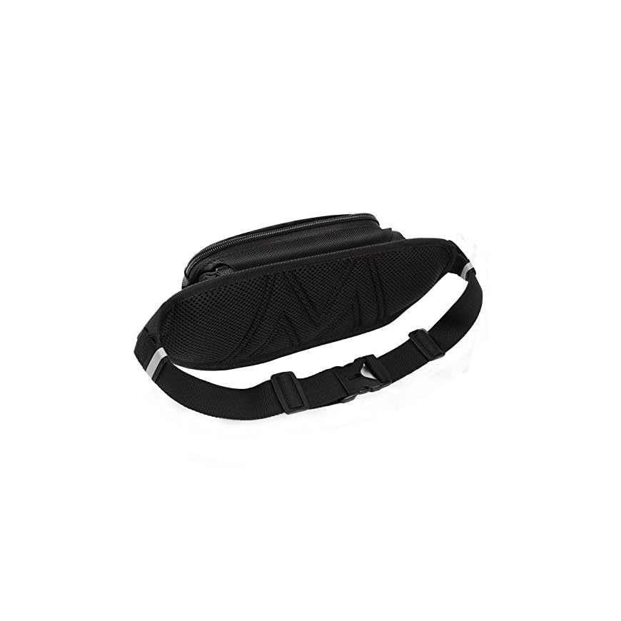 HNOOM Marsupio Sportivo con 5 Tasche, Marsupio alla moda con parapioggia, Marsupio Uomo Lavoro