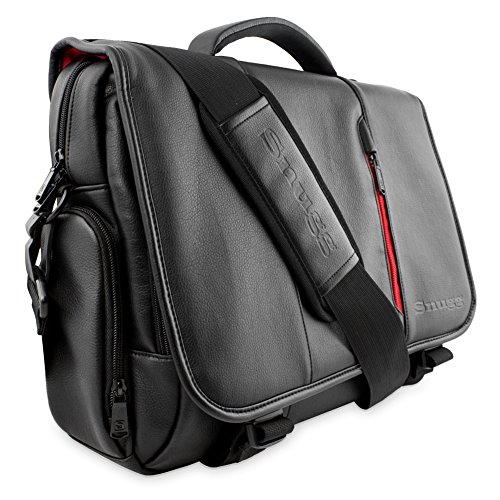 Preisvergleich Produktbild Snugg Laptoptasche, Schwarze Notebooktasche - Umhängetasche für Laptops mit Einer Bildschirmdiagonale von bis zu 15.6 Zoll