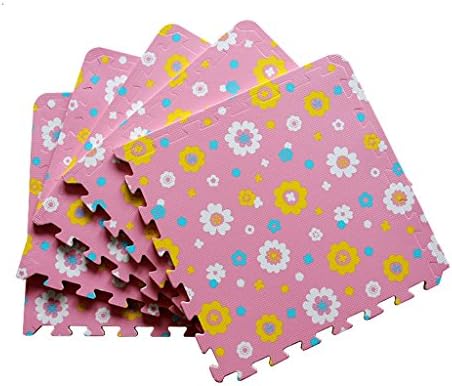 ZENGAI Rugs Thick Anti-skid Spliced Rug Pad,mat, Pink (pack Of 2,each Pack Of 5) Floor mats ( Size : (30*30cm)*2 )