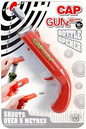 IGGI Beer Bottle Cap Shooter Launcher Gun, Red, 13 cm, 13 x 6 x 4 cm