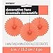 Price comparison product image Mini Coral Tissue Paper Fan Decorations, Pack of 3