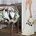 Produktbild Elfenbein White Rose Minimalist Idea Hochzeits-Arrangement Bridal Bouquet Bridesmaid Bouquets Hold a Wrath of Flowers Künstliche Fake Flower a Circular Door Lintel