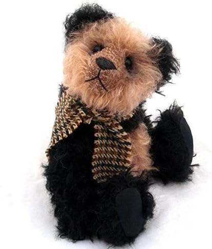 Watson - Panda Teddy Bear Black &amp; Beige Mohair Artist Collectable 22cm