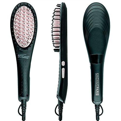 MadameParis ✮ Haarglättungs bürste ✮ Glätteisen Bürste – Haarglätter – Gewählt zum Beauty Blog Produkt des Jahres 2017 – MIRACLE Ausgabe – Bessere Qualität im Vergleich zu klassischen Glätteisen – Leistung verstärkt –- Elektrische Haarbürste – Schnelles Aufheizen - 3