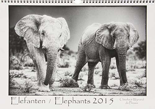 Elefanten 2015 / Elephants 2015: Schwarz-Weiß-Kalender