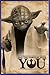 Produktbild 1art1 Star Wars Poster und Kunststoff-Rahmen - Yoda, Möge Die Macht Mit Dir Sein (91 x 61cm)