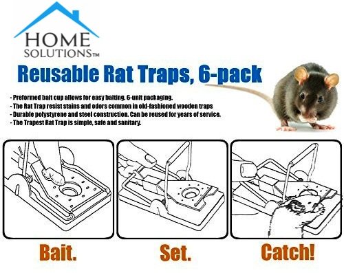 Cookey Mouse Trap 6 Pack Frühlingsgeladene Bar Trap Kill Catch Mäuse, Quick Set Wiederverwendbare Maus Control Snap Traps - 7