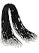 Produktbild 50 Stück Schwarze Seide Halskette Kette Satin Halskette Kordel 2 mm mit Karabiner Verschluss mit 1,7 Zoll Verlängerungskette