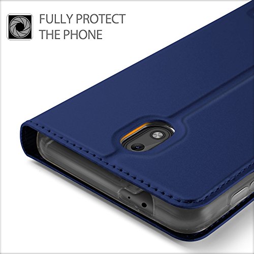 Nokia 2 HÃ¼lle, KuGi Nokia 2 Flip Bookstyle Kompletter Schutz Mit Magnetverschluss und Standfunktion Tasche Etui Cover Case SchutzhÃ¼lle fÃ¼r Nokia 2 Smartphone (Blau)