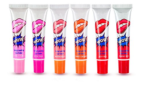 f-eshion Permanent Wasser Glanz glänzend Persistent Wasserdicht Lipgloss Lippenstift, Sweet orange, Einheitsgröße