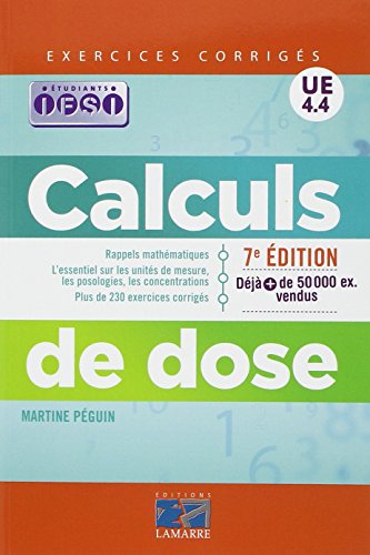 Calculs de dose : Exercices corrigés francais Calculs de dose : Exercices corrigés francais