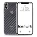 Produktbild hardwrk Ultra-Slim Case im Carbon Fiber Look - kompatibel mit Apple iPhone X - matt klar - Schutzhülle Handyhülle Cover Hülle - Unterstützt kabelloses Laden - Qi - Wireless Charging