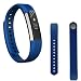 Produktbild Sansee Ersatz-Armband Silikon-Gürtelschnalle + Schutzfolie für Fitbit Alta HR (Silikonband + Folie) (Blau)