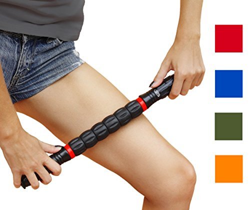 HG4U - Rodillo Masajeador para Corredores y Deportistas- Liberaciones miofascial- Instantáneo Alivio del Dolor Muscular, Puntos de Activación, pierna, calambres - Prevenciones de lesiones (Rojo) 