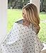 BebeChic * Top Quality 100% Cotton * Breastfeeding Covers * Boned Nursing Tops - with Storage Bag - delph blue roses