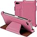 Produktbild PhoneNatic Echt-Lederhülle für Sony Xperia Z5 Compact Leder-Case rosa + Glasfolie