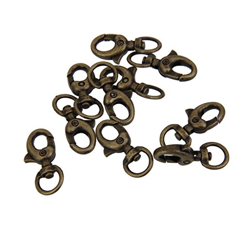 Preisvergleich Produktbild 10pcs Dreh Trigger Karabinerhaken Trigger-Karabinerhaken Bronze 3.2cm