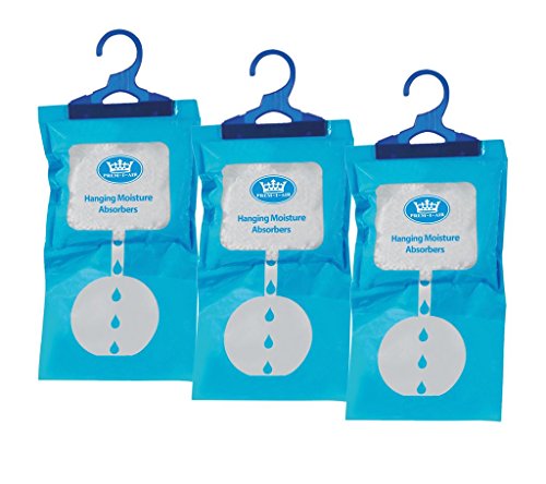 The Prem-I-Air Hanging Moisture Absorbers (Pack of 3) are perfect to hang in small, tight and compact spaces, they are designed to reduce damp, mould and mildew which can be caused by moisture in the air.