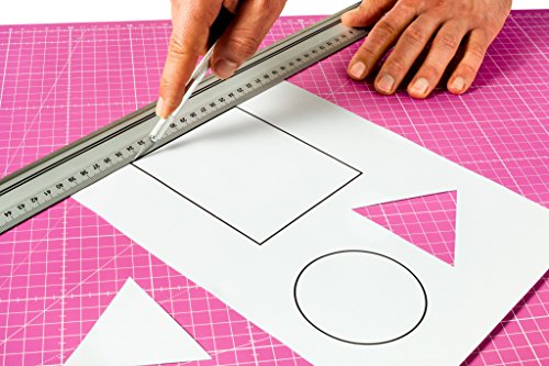 Selbstheilende Schneidematte A2 in Pink, Blau, Grün. Perfekt zum Nähen, Basteln und Patchworken. 60×45 beidseitig bedruckt. cm und inch Angabe - 6