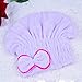 Kolylong Hair Drying Cap Microfiber Hair Turban Quickly Dry Hair Hat Wrapped Towel Bathing Cap (Purple)