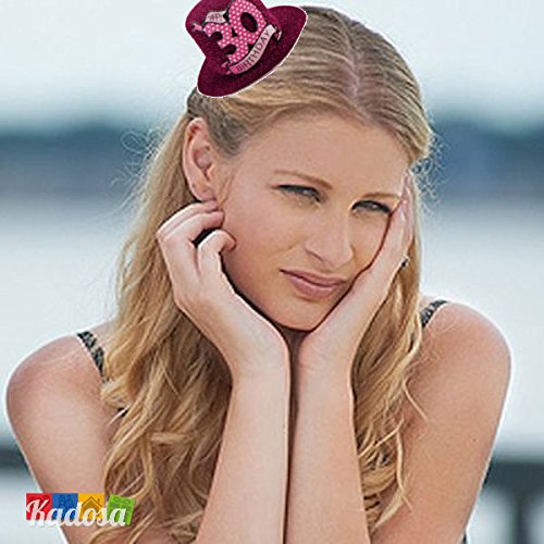 Hut mit Clip Geburtstagshut mini Happy Birthday Geburtstagszahlen Zahl Geburtstag 18,30,40,50,60,70, - 2