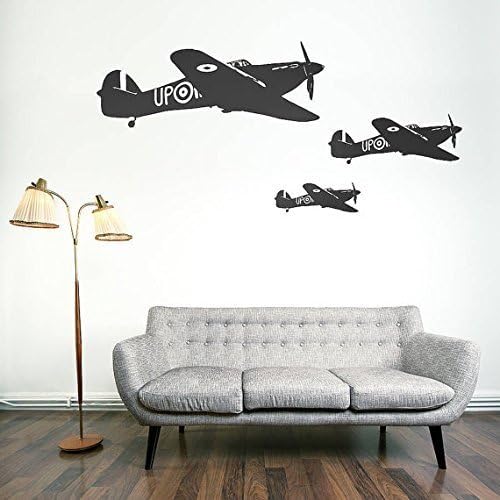 Wall Decal Vinyl Sticker Decals Art Decor Design War Plane Military Air Aviation Airplane Sky Attack Boys Bedroom Living Room Nursery(r271) by CreativeWallDecals