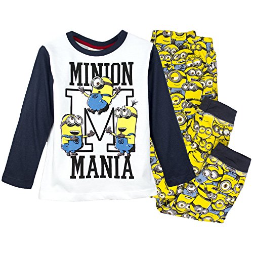 MINIONS Official Boys Pyjamas Set 100% Cotton 2-8 Years - New 2016 Collection Grey 4Y