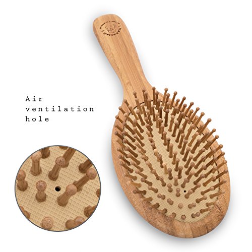 Bambushaarbürste in umweltfreundlicher Verpackung, natürliche Entwirrungsbürste für alle Haartypen, Bambusborsten massieren die Kopfhaut, jetzt bestellen! - 4