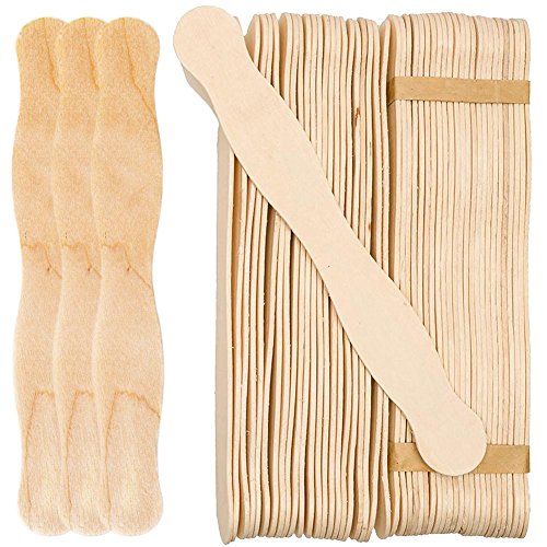 50 Pcs Bâtons de bois Crème glacée, Jeu de baguettes de bois naturel, bâtonnets de glace pour, DIY Bois Naturel matériel pour, de bois Crème glacée, Casero Craft en bois naturel d’encens bâtons, grand pour