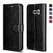 Produktbild OCASE Samsung Galaxy S7 Edge Hülle Handyhülle [Magnetverschluss][ Premium Leder ][ Standfunktion ][ Kartenfach ] Brieftasche Klappetui Schutzhülle kompatibel für Samsung Galaxy S7 Edge Cover Schwarz