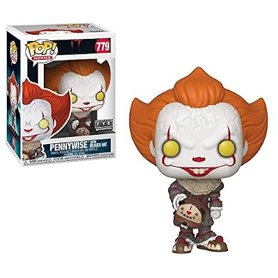 Funko- Pop. Vinyl: Movies: It: Chapter 2-Pennywise W/Beaver Hat W/Chase (Styles May Vary) Figurine de Collection, 40629, Multicolore