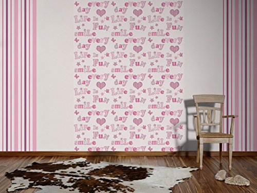 A.S. Création Tapete Boys & Girls 5 Papiertapete Kindertapete 10,05 m x 0,53 m rosa lila weiß 898210 - 2
