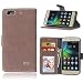 Produktbild Honor 4C Hülle, Huawei G Play Mini Hülle, Honor 4C Ledertasche, Anlike Huawei G Play Mini / Honor 4C (5 Zoll) Schutzhülle Flip Hülle Wallet Case Tasche Cover Handy Zubehör Lederhülle Handyhülle [Klassische Normallackserie] Bookstyle mit Standfunktion Kredit Kartenfach - Grau