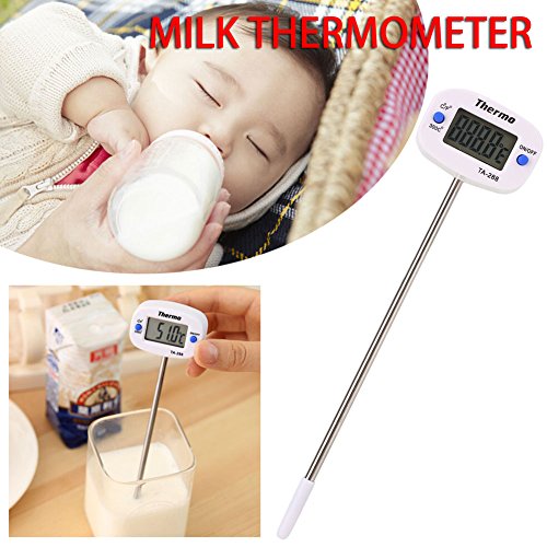 Preisvergleich Produktbild MingXiao Digital Genaue Instant Read Kochen Temperatur Kochen Temperaturanzeige Lebensmittel Thermometer Bequem LCD Edelstahl Wasser Gerät