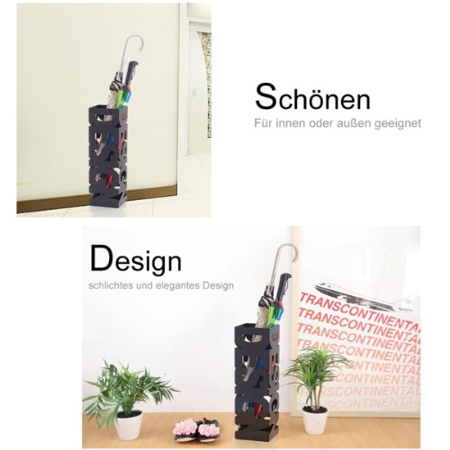 Topgoods “ Design “ Schirmständer Metall Regenschirmständer Schirmhalter ( Schwarz ,49cm ) - 4