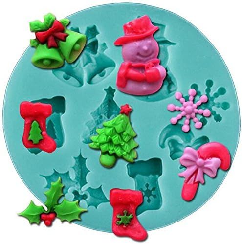 Pietra Flower Christmas Series Silicone Mould Polymer Clay Sugar DIY Craft Cake Decorating(Color Pink)