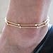 Produktbild DAY.LIN Schmuck Damen Fußkettchen Gold Doppel Fuß Kette Fußkettchen Knöchel Armband Barfuß Strand Fuß Schmuck