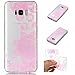 Produktbild Galaxy S8 Case, Anlike Schutzhülle Handytasche Cover Case Weiche TPU Silikon Schlank Flexibel Handy Hülle für [Samsung Galaxy S8 (5,8 Zoll)] Malerei Stil Design - Rosa runde Blumen