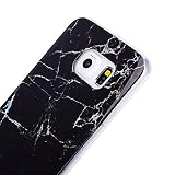 Felfy Weich Silikon Handyhülle für Samsung Galaxy S6 Edge,Galaxy S6 Edge Hülle Marble Malerei Schlank TPU Zurück Bumper HandyTasche Flexible Schutzhülle Zurück Marmor Muster Serie Linien Soft Back Cover Hülse Telefonkasten Protective Gummi Dünn Abdeckung für Samsung Galaxy S6 Edge [Marmor Schwarz] + 1x Silver Stylus + 1x Bling Dust Plug[Farbe Random] - 2