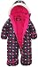 Pink Platinum Baby Girls One Piece Warm Winter Puffer Snowsuit Pram Bunting, Charcoal, 18 Months