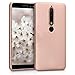 Price comparison product image kwmobile TPU Silicone Case for Nokia 6.1 (2018) - Soft Flexible Shock Absorbent Protective Phone Cover - Rose Gold