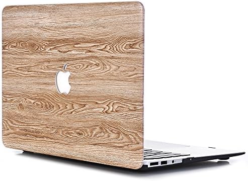 Aomo Wooden Pattern Laptop Hard Shell Plastic Shell Case Cove Adapted For Shell Case Cover for 2016 MacBook 15 Inch with Retina Display Model A1707 PU Leather Wooden Protective Hard Case