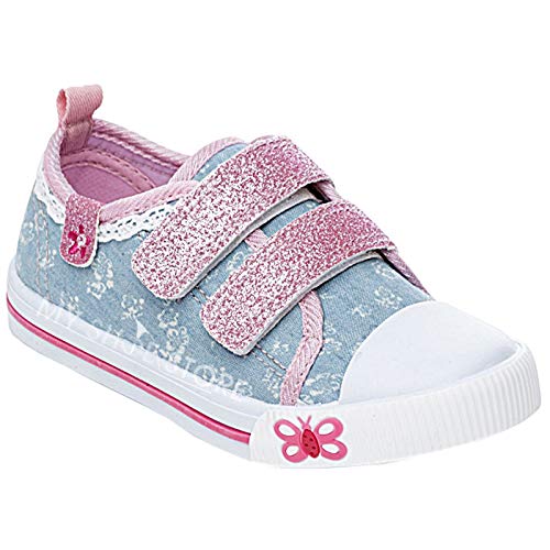 MyShoeStore Girls Canvas Shoes, Baskets Mode pour Fille 20 EU Enfant - Bleu - Bleu, 28 EU Enfant
